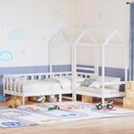 vidaXL Kinderbed met huisje en bankje massief grenenhout wit, Huis en Inrichting, Verzenden, Nieuw