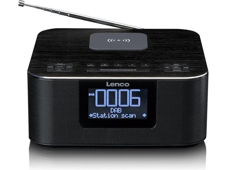 Lenco CR-650BK - Wekkerradio - DAB+ Bluetooth 5.0 Draadloos, Huis en Inrichting, Woonaccessoires | Klokken, Zo goed als nieuw