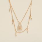 Collier - 14 carats Or rose -  0.43ct. tw. Diamant, Nieuw
