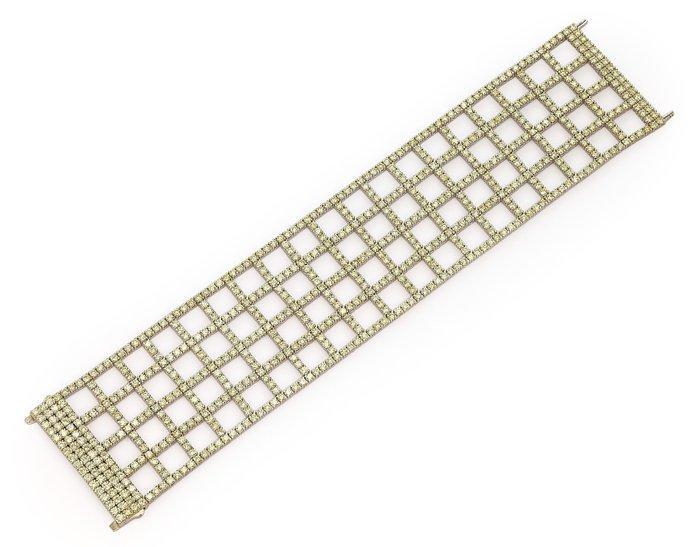 Armband - 18 karaat Witgoud - 23.44ct. tw. Diamant, Handtassen en Accessoires, Armbanden