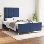 vidaXL Bedframe met hoofdeinde stof blauw 120x200 cm, Verzenden, Nieuw