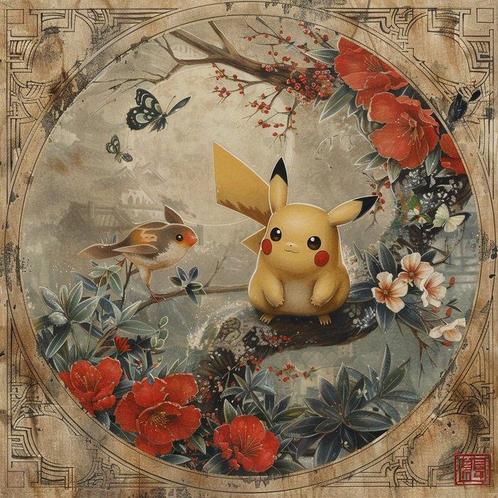 I_KONIQ (1969) - POKEMON IN A VINTAGE JAPANESE GRAPHIC, Games en Spelcomputers, Spelcomputers | Overige Accessoires