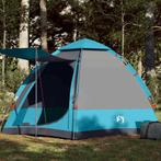 vidaXL Kampeertent 4-persoons snelontgrendeling blauw, Caravans en Kamperen, Tenten, Verzenden, Nieuw