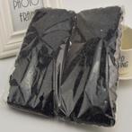 Actie mini foam roos 2,5 cm zwart tule +/- 144st zak,, Nieuw