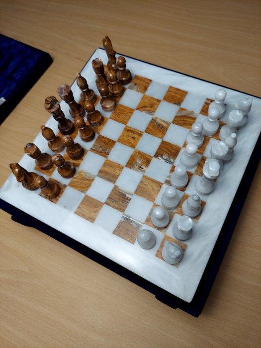 Schaakspel - steen, Antiquités & Art, Curiosités & Brocante