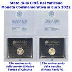 Vaticaan. 2 Euro 2022 Madre Teresa + Paolo VI (2
