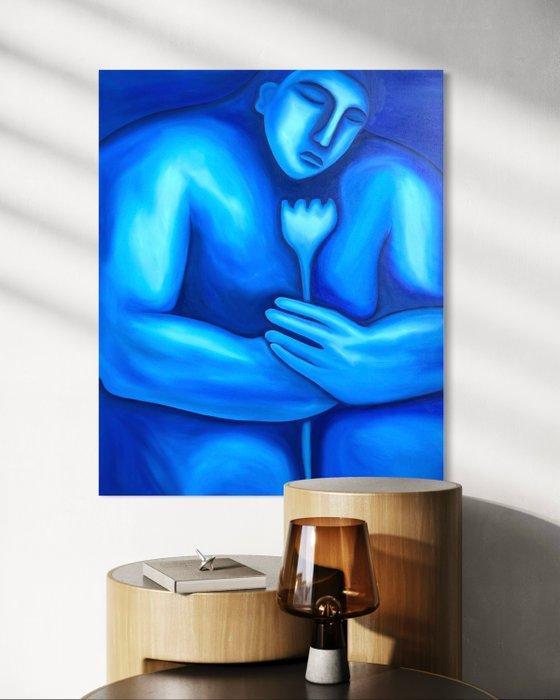 Sad monsters club / Jade Mouge - Le géant à la fleur XL, Antiek en Kunst, Kunst | Schilderijen | Modern
