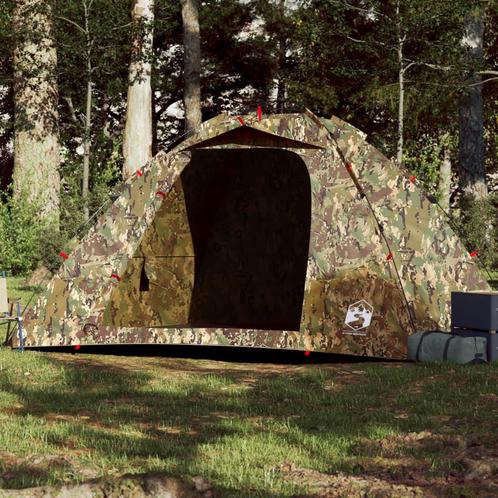 vidaXL Tent 4-persoons snelontgrendeling camouflage, Caravanes & Camping, Tentes, Envoi