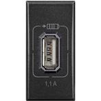 Chargeur USB Axolute 1.1A 1M Anthracite - BTHS4285C1, Nieuw, Verzenden
