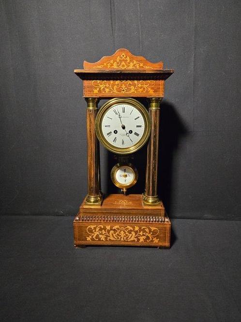 Pendule portique -  Antique - Laiton doré - 1850-1900, Antiek en Kunst, Antiek | Klokken