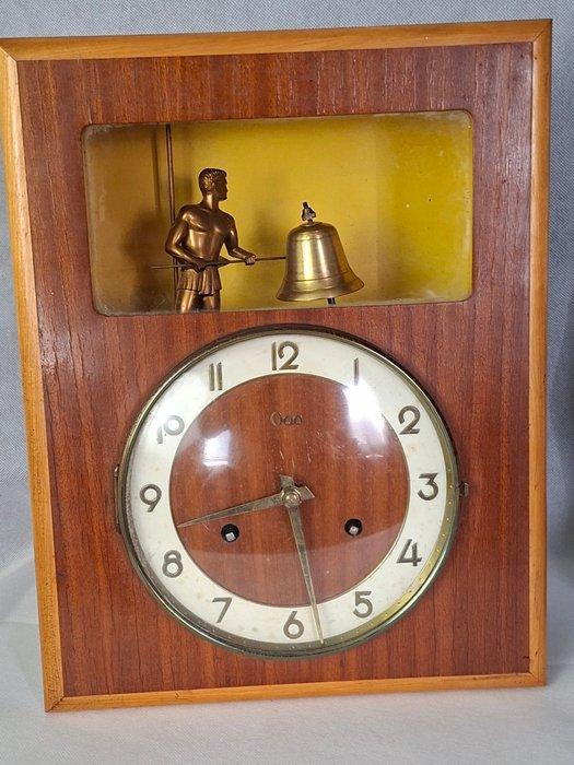 Klok (3) - Hout, Messing - 1950-1980, Antiquités & Art, Antiquités | Horloges