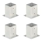 vidaXL Paalankers 4 st 101 mm gegalvaniseerd metaal