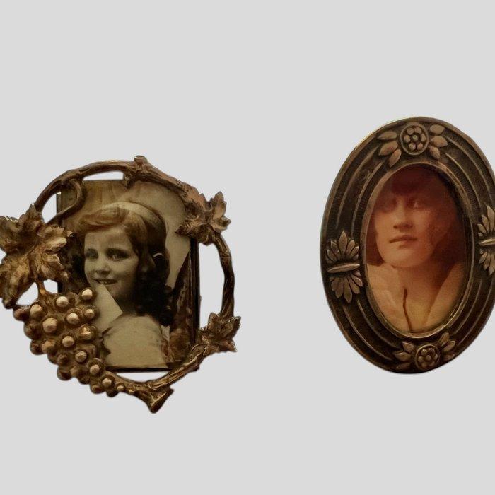 Fotolijst (2) - Metaal, Antiek en Kunst, Curiosa en Brocante