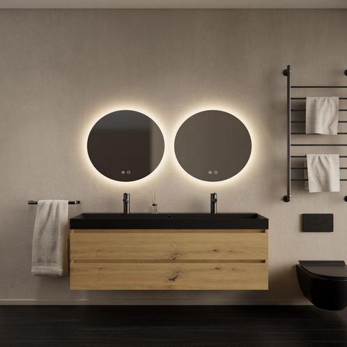 Badkamermeubelset Gliss Design Milan Met Lako Mat Zwarte, Doe-het-zelf en Bouw, Sanitair, Bad, Nieuw, Ophalen of Verzenden