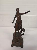 sculptuur, Duo Met Druivenrank - 51 cm - Zinklegering, Antiek en Kunst