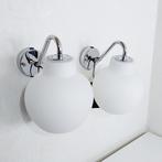 Herstal - Wandlamp (2) - Vantage - Chrome-versie - Opaline