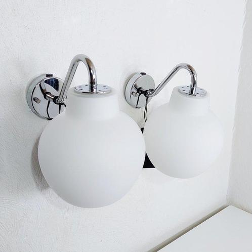 Herstal - Wandlamp (2) - Vantage - Chrome-versie - Opaline, Antiek en Kunst, Antiek | Verlichting