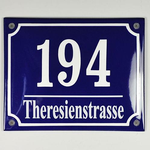 House number with name and arrow 20x16cm, Verzamelen, Merken en Reclamevoorwerpen, Verzenden