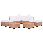 vidaXL Loungeset natuurlijk rattan 18-delig, Huis en Inrichting, Zetels | Zetels, Verzenden, Nieuw