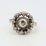 Ring - 14 karaat Geel goud, Zilver - Diamant