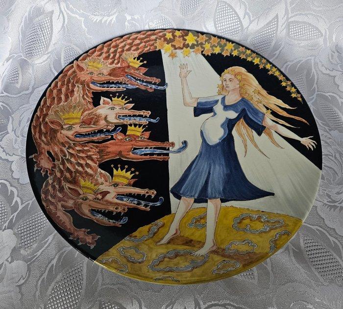 Wandbord - Aardewerk - Ada Broos 1977, Antiek en Kunst, Antiek | Glaswerk en Kristal