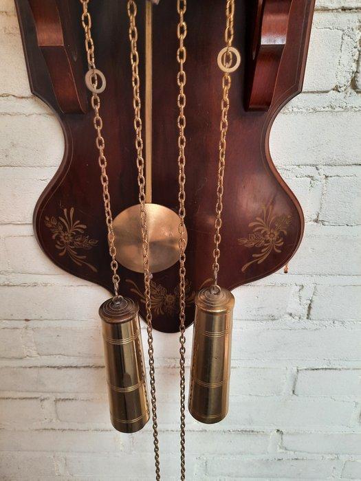 Klok - Art Deco Hout - 1970-1980, Antiek en Kunst, Curiosa en Brocante