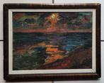 Harm Kamerlingh Onnes (1893-1985) - Zonsondergang boven zee, Antiek en Kunst