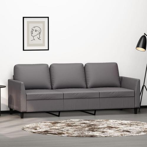vidaXL Driezitsbank 180 cm kunstleer grijs, Huis en Inrichting, Zetels | Zetels, Nieuw, Verzenden