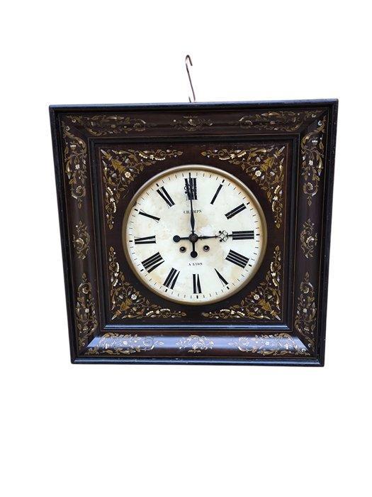 Wandklok - Hout, Messing - 1850-1900, Antiek en Kunst, Antiek | Klokken