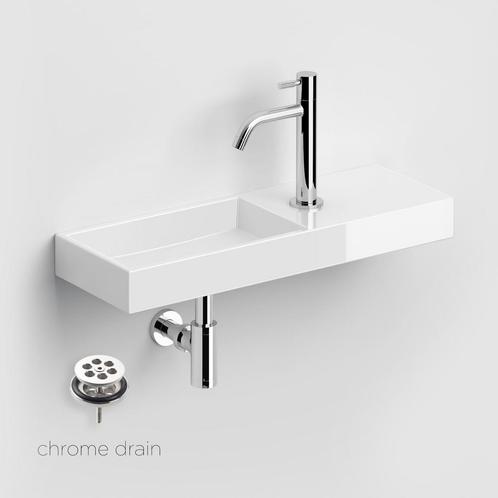 Fonteinset Clou Mini Wash Me Incl. Toebehoren 7x56 Cm, Doe-het-zelf en Bouw, Sanitair, Overige typen, Nieuw, Chroom, Ophalen of Verzenden
