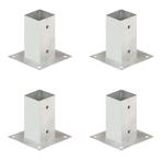 vidaXL Paalankers 4 st 71 mm gegalvaniseerd metaal, Tuin en Terras, Palen, Balken en Planken, Verzenden, Nieuw