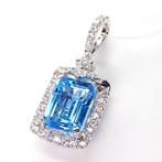 Pendentif - 18 carats Or blanc - 2.42ct. tw. Topaze -