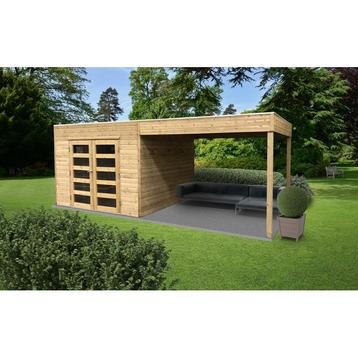 Tuinhuis in hout - cube tarento geimpregneerd 2988 + 2870 x