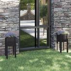 vidaXL Plantenbakken 2 st 31x31x70 cm massief grenenhout, Tuin en Terras, Verzenden, Nieuw