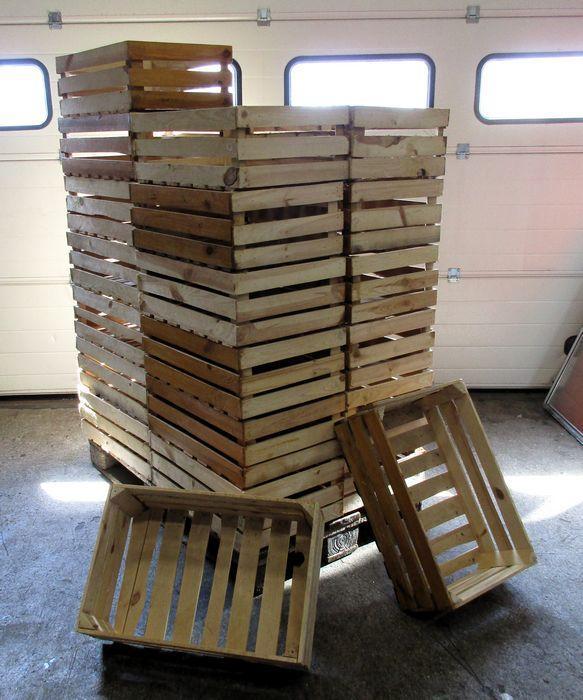 Houten Kratten, Kisten, B60 x D40 x H22cm, Zakelijke goederen, Kantoor en Winkelinrichting | Winkel en Inventaris