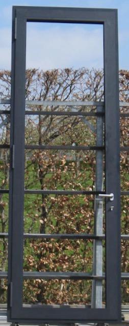 aluminium buitendeur , achterdeur , deur 96 x 284 zwart 9005, Doe-het-zelf en Bouw, Deuren en Vliegenramen, Nieuw, Glas, Metaal