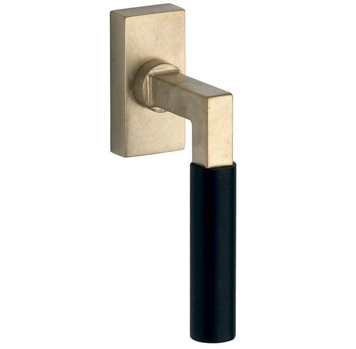 Draaikiepgarnituur Bauhaus ebben messing antiek, Doe-het-zelf en Bouw, Hang- en Sluitwerk, Klink of Kruk, Nieuw, Overige materialen