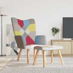vidaXL Relaxstoel met voetenbank patchwork stof, Verzenden, Nieuw