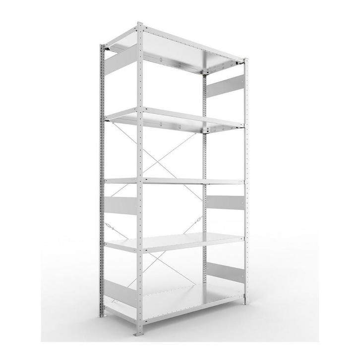 Meta Clip legbordstelling 200x130x60 cm 5 legborden, Zakelijke goederen, Kantoor en Winkelinrichting | Magazijn, Stelling en Opslag