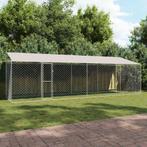 vidaXL Hondenbench Zilver 800 x 200 x 256 cm Gegevens staal, Dieren en Toebehoren, Verzenden, Nieuw