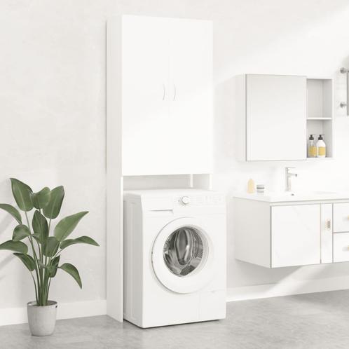 vidaXL Wasmachinekast 64x25,5x190 cm wit, Elektronische apparatuur, Wasmachines, Nieuw, Verzenden