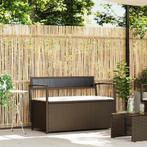 vidaXL Tuinbank met kussen, bruin polyrotan, Tuin en Terras, Tuinsets en Loungesets, Verzenden, Nieuw