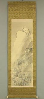 Winter Mountain Snow Storm Landscape Sansui - with seal, Antiek en Kunst