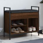 vidaXL Schoenenbankje 65,5x32x57,5 cm bewerkt hout bruin, Verzenden, Nieuw