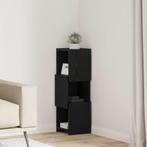 vidaXL Hoekkast Zwart Eiken 25,5x25x80cm Bewerkt hout, Verzenden, Nieuw