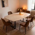 Ajax volakas gold marmer Eetkamertafel  Deens Ovaal 260x120, Huis en Inrichting, Nieuw