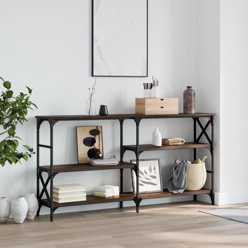vidaXL Wandtafel 150x29x76,5 cm bewerkt hout bruin, Huis en Inrichting, Tafels | Bijzettafels, Nieuw, Verzenden