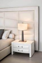 RUGIANO - Nachtkastje (2) - Leder, walnoothoutfineer, Nieuw