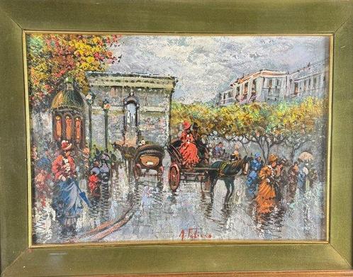 Marino Faliero (1948) - Strada Parigi, Antiek en Kunst, Kunst | Schilderijen | Klassiek