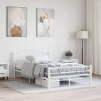 vidaXL Cadre de lit Blanc Métal 140 x 200 cm, Maison & Meubles, Chambre à coucher | Lits, Neuf, Verzenden